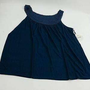 Knox Rose women's X Blue Tank Top O4